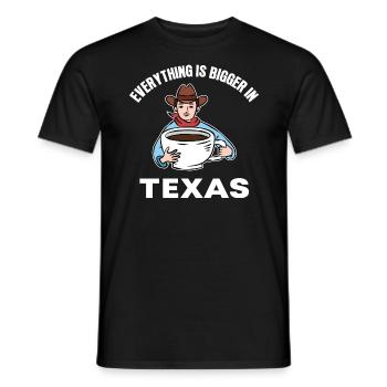 Coffee in Texas Design for proud Texans - Men's T-Shirt - black - Front - AI Model Male 178 light (178cm)
