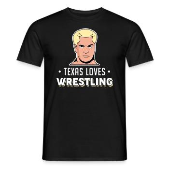 Texas wrestling design for proud Texas fans - Men's T-Shirt - black - Front - AI Model Male 178 light (178cm)