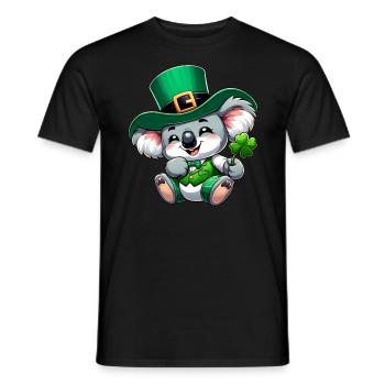 St. Patricks Day Koala Cartoon - Männer T-Shirt - Schwarz - Vorne - AI Model Male 178 light (178cm)