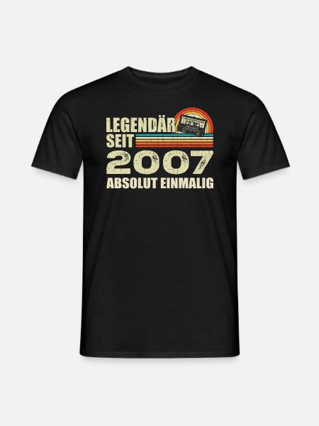 Legendary since 2007 - absolutely unique - Men's T-Shirt - black