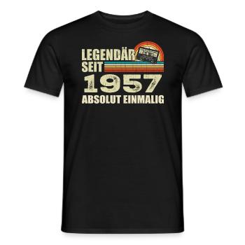 Legendary since 1957 - absolutely unique - Men's T-Shirt - black - Front - AI Model Male 178 light (178cm)