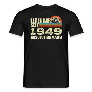 Legendary since 1949 - absolutely unique - Men's T-Shirt - black - Front - AI Model Male 178 light (178cm)