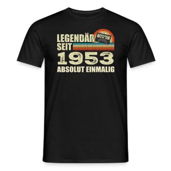 Légendaire depuis 1953 - absolument unique - T-shirt homme - noir - Devant - AI Model Male 178 light (178cm)