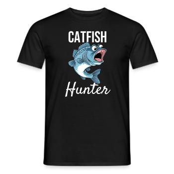 Catfish Hunter - Männer T-Shirt - Schwarz - Vorne - AI Model Male 178 light (178cm)