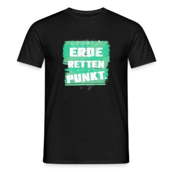 Erde retten. Punkt. - Männer T-Shirt - Schwarz - Vorne - AI Model Male 178 light (178cm)