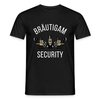 Bräutigam Security Wikinger (JGA / NEG) - Männer T-Shirt - Schwarz - Vorne - AI Model Male 178 light (178cm)