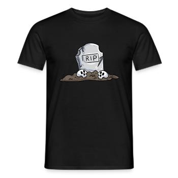 Grabstein - Männer T-Shirt - Schwarz - Vorne - AI Model Male 178 light (178cm)