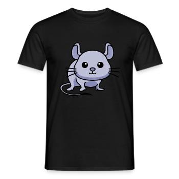 Mouse Comic Animal - Men's T-Shirt - black - Front - AI Model Male 178 light (178cm)