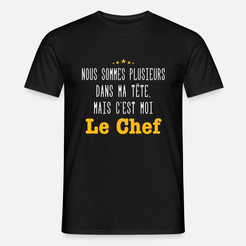 mais c'est moi le chef - T-shirt homme - noir