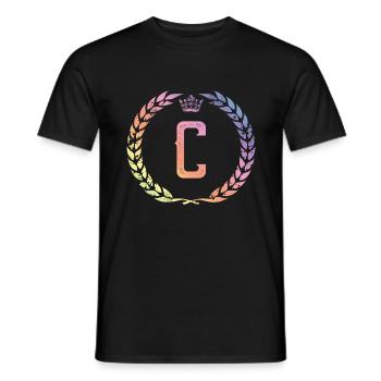 C Buchstabe Kranz - Männer T-Shirt - Schwarz - Vorne - AI Model Male 178 light (178cm)