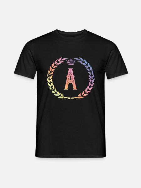 A letter wreath - Men's T-Shirt - black
