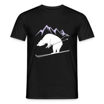 Ours de snowboard - T-shirt homme - noir - Devant - AI Model Male 178 light (178cm)