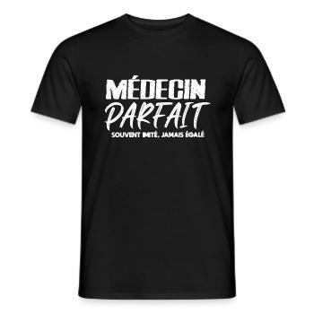 Médecin parfait cadeau drôle médecine futur - T-shirt homme - noir - Devant - AI Model Male 178 light (178cm)