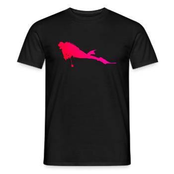 Scuba Diving Scuba Diver Women Free Dive - Men's T-Shirt - black - Front - AI Model Male 178 light (178cm)