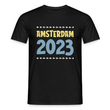 Amsterdam 2023 - Men's T-Shirt - black - Front - AI Model Male 178 light (178cm)