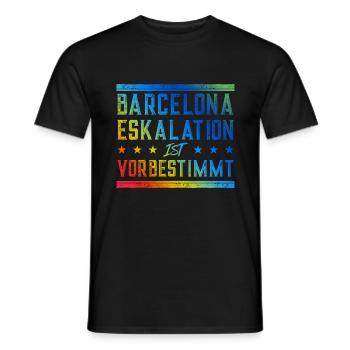 Barcelona Eskalation - Männer T-Shirt - Schwarz - Vorne - AI Model Male 178 light (178cm)