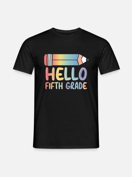 Hello Fifth Grade - Men's T-Shirt - black