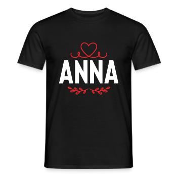 Anna - Männer T-Shirt - Schwarz - Vorne - AI Model Male 178 light (178cm)