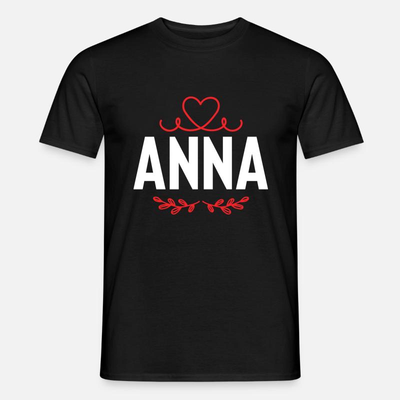 Anna - Männer T-Shirt - Schwarz