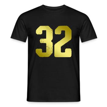 Maillot 32 Numéro - T-shirt homme - noir - Devant - AI Model Male 178 light (178cm)