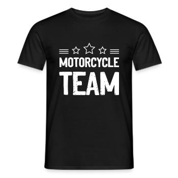 Motorrad Team - Männer T-Shirt - Schwarz - Vorne - AI Model Male 178 light (178cm)