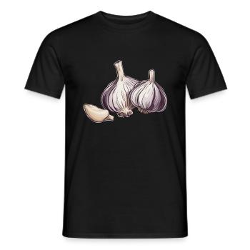 Garlic Gift Gift Idea Funny - Men's T-Shirt - black - Front - AI Model Male 178 light (178cm)