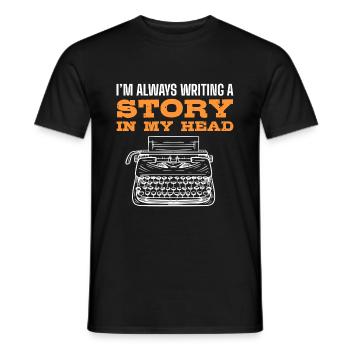 Author - Men's T-Shirt - black - Front - AI Model Male 178 light (178cm)