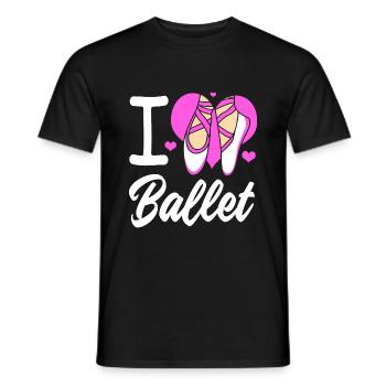 Ballet Ballet Dancer - Men's T-Shirt - black - Front - AI Model Male 178 light (178cm)