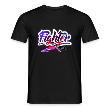 Fighter - Men's T-Shirt - black - Front - AI Model Male 178 light (178cm)