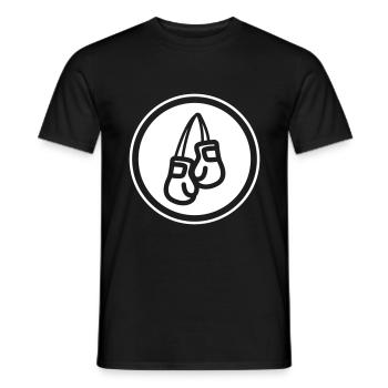 Symbole des gants de boxe - T-shirt homme - noir - Devant - AI Model Male 178 light (178cm)