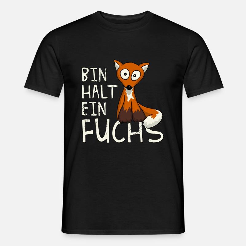 Bin halt ein süßer schlauer fuchsiger Fuchs - Männer T-Shirt - Schwarz