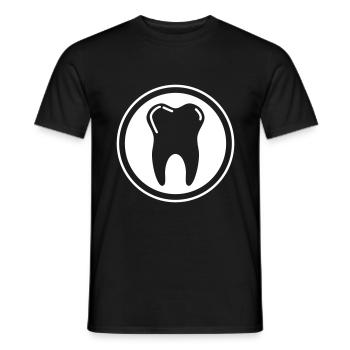Symbole de l’icône de dent - T-shirt homme - noir - Devant - AI Model Male 178 light (178cm)