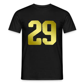 29 Zahl Trikot - Männer T-Shirt - Schwarz - Vorne - AI Model Male 178 light (178cm)