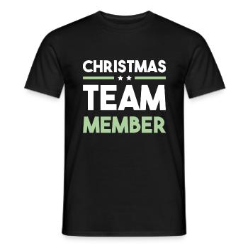 Christmas Team - Men's T-Shirt - black - Front - AI Model Male 178 light (178cm)