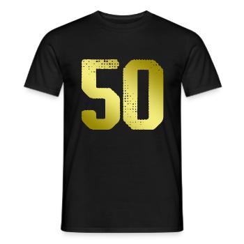 50 number jersey - Men's T-Shirt - black - Front - AI Model Male 178 light (178cm)