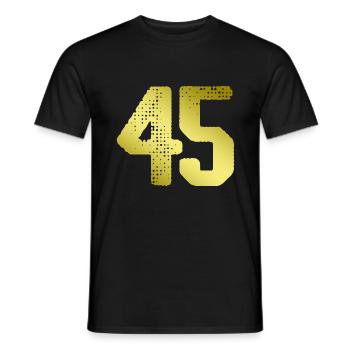 Maillot 45 Numéro - T-shirt homme - noir - Devant - AI Model Male 178 light (178cm)