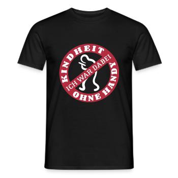 Kindheit ohne Handy - Ich war dabei - Männer T-Shirt - Schwarz - Vorne - AI Model Male 178 light (178cm)