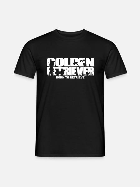 GOLDEN RETRIEVER born to retrieve - Männer T-Shirt - Schwarz