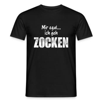 Mir egal... ich geh ZOCKEN - Männer T-Shirt - Schwarz - Vorne - AI Model Male 178 light (178cm)