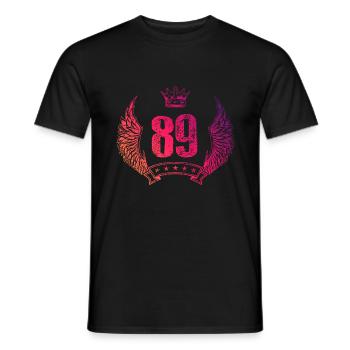 89 Number crown - Men's T-Shirt - black - Front - AI Model Male 178 light (178cm)