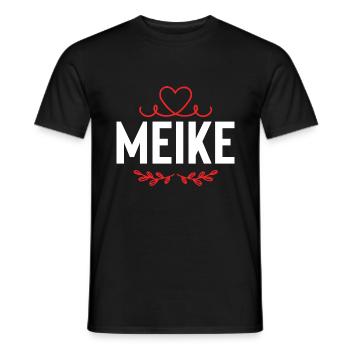 Meike - Männer T-Shirt - Schwarz - Vorne - AI Model Male 178 light (178cm)