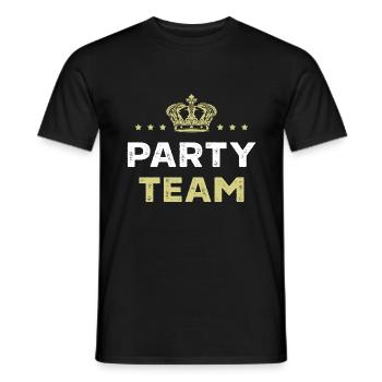Party Team - Men's T-Shirt - black - Front - AI Model Male 178 light (178cm)