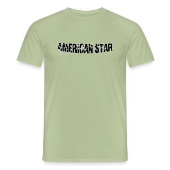 American star - Männer T-Shirt - Sage - Vorne - AI Model Male 178 light (178cm)