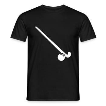 Field Hockey icon icon - Men's T-Shirt - black - Front - AI Model Male 178 light (178cm)