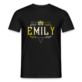 Emily - Männer T-Shirt - Schwarz - Vorne - AI Model Male 178 light (178cm)