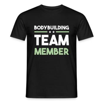 Équipe de musculation - T-shirt homme - noir - Devant - AI Model Male 178 light (178cm)