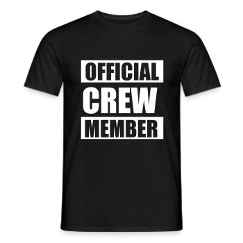 Official crew member - T-shirt homme - noir - Devant - AI Model Male 178 light (178cm)