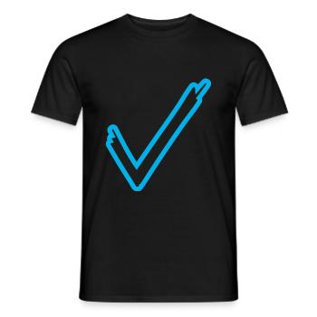 Haken Häkchen Symbole - Männer T-Shirt - Schwarz - Vorne - AI Model Male 178 light (178cm)