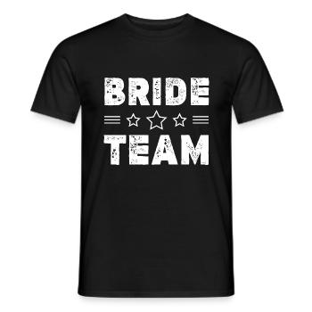 Équipe de la mariée - T-shirt homme - noir - Devant - AI Model Male 178 light (178cm)