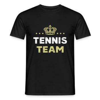 Tennis Team - Männer T-Shirt - Schwarz - Vorne - AI Model Male 178 light (178cm)